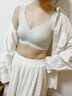 貓人內(nèi)衣女士夏季超薄款冰絲涼感聚攏收副乳背心式防下垂無(wú)痕文胸罩 天藍(lán)色 【裸感無(wú)痕 透氣不悶】 L 【80ABC，體重約105-120斤】 曬單實(shí)拍圖