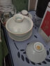 蘇氏陶瓷（SUSHI CERAMICS）汝窯卵青 三才蓋碗開片可養(yǎng)金線初放功夫茶具泡茶碗 曬單實(shí)拍圖