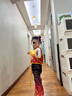 迪士尼（Disney）哪吒套裝兒童短袖中國風(fēng)演出服新款漢服六一cos表演 男款短袖三件套發(fā)箍+眉心貼+乾坤 120 曬單實拍圖