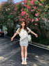 黛芮婷灰色辣妹半身裙女夏季2025新款高腰顯瘦a字包臀裙小個子運動短裙 淺灰色 M 適合體重【96-110斤】 曬單實拍圖