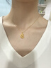 中國黃金（CHINA GOLD）黃金項鏈星月織夢項鏈足金999爆閃滿天星項鏈送女友老婆生日禮物 約3.5g【星月項鏈】 曬單實拍圖