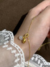 中國黃金（CHINA GOLD）開(kāi)心果黃金項鏈足金金鑲玉吊墜女和田玉項鏈情人節生日禮物送女友 足金吊墜_約0.3g【贈銀鏈】玫瑰禮盒 曬單實(shí)拍圖