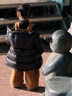 保姆鵝 兒童羽絨服寶寶中長(cháng)款羽絨服男童面包服女童加厚羽絨服 炭黑 110 曬單實(shí)拍圖