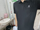 KELME /卡爾美 男士運動短袖POLO衫男款翻領(lǐng)團(tuán)購純色商務(wù)T恤 3891064黑色 2XL 曬單實拍圖