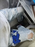 法登爵艾米爾修身男士牛仔褲字母破洞剌繡拼皮貼布補丁修身 【高質(zhì)量】M060 M  95-105斤 曬單實拍圖