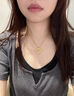 蒂蔻足金999古法金八寶羅盤黃金吊墜女鑲嵌莫桑鉆羅盤項鏈七夕禮物 金重18.9g多退少補（贈銀鏈） 曬單實拍圖