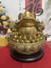 天祥緣金蟾擺件黃銅三腳蟾蜍招客廳收銀臺(tái)辦公桌財(cái)?shù)赇侀_(kāi)業(yè)禮品 24號(hào)銅聚寶盆金蟾 配底座 曬單實(shí)拍圖