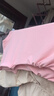 收腰顯瘦小飛袖t恤女士2025夏季新款打底衫短袖圓領(lǐng)弧形下擺上衣 粉色 L 建議101-120斤 曬單實(shí)拍圖