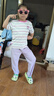 水孩兒（SOUHAIT）童裝女童防曬短袖2025夏季兒童涼感T恤 深桃紅  130  曬單實(shí)拍圖