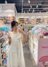 乖甜星法式小飛袖白色連衣裙女2025夏季新海邊度假女裝初戀小個子長裙子 杏色連衣裙 【小個子必備】 M 【建議90-100斤】 曬單實拍圖