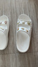 卡駱馳crocs拖鞋輕便耐磨貝雅涼鞋男女同款透氣休閑鞋|207627 白色-100 37 /38(230mm) 曬單實拍圖