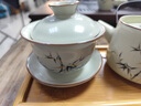 豹霖汝窯開片茶具茶杯套裝家用輕奢帶茶盤主人杯高檔禮盒蓋碗茶壺套組 10頭蓋碗-耘山米黃汝窯 曬單實(shí)拍圖