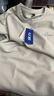 回力（Warrior）男士t恤夏季簡(jiǎn)約寬松運動(dòng)短袖青少年潮牌華夫格體恤衫 淺灰  L  曬單實(shí)拍圖