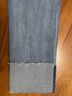 edition翻腳休閑牛仔褲直筒褲女寬松復古高腰牛仔長褲 牛仔藍色 XS (25) 曬單實拍圖
