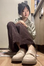 恩若凡寬頭女鞋適合腳肥腳寬型樂福鞋小眾設(shè)計(jì)感2025春秋軟皮小皮鞋女鞋 杏色(3.5厘米)主圖款 標(biāo)準(zhǔn)碼 34 曬單實(shí)拍圖
