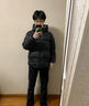 駱駝火山羽絨服情侶短款白鴨絨輕暖面包服城市輕戶外M13CR07089 幻影黑，男款 L 曬單實拍圖