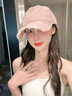封茗美式水洗牛仔棒球帽女春夏新款寬帽檐顯臉小粉色個(gè)性潮牌鴨舌帽子 粉色 M （55-59cm） 曬單實(shí)拍圖