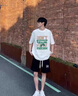 LEFT SPORTS品牌聯(lián)名短褲男夏季新款休閑五分褲男潮牌冰絲速干透氣工裝短褲子 黑色-B 3XL （建議175-195斤） 曬單實(shí)拍圖