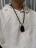 優(yōu)格麗天然黑曜石本命佛吊墜十二生肖屬相男女款本命年屬蛇項鏈 大號【龍蛇】普賢 曬單實(shí)拍圖