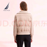諾帝卡（NAUTICA）【商場(chǎng)同款】女裝秋冬新款拼接設計90鴨絨女士休閑羽絨服43SO03 奶油黃1W1 M 曬單實(shí)拍圖