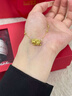 中國黃金（CHINA GOLD）馬上有錢(qián)黃金手鏈女足金馬年本命年手串新年情人節禮物送女友生日 足金錢(qián)幣飛馬吊墜+18k金手鏈 曬單實(shí)拍圖