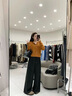 FSHE韓系針織衫女春秋季簡(jiǎn)約百搭顯瘦正肩長(cháng)袖2025新款針織開(kāi)衫外套女 焦糖色 S 曬單實(shí)拍圖