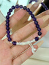 老鳳祥天然紫水晶手鏈女士竹節轉運珠手串結婚紀念日禮物送女友老婆生日 竹節紫水晶手鏈*品牌禮盒 曬單實(shí)拍圖