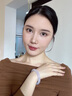 中國黃金China Gold天然玉手鐲女玉髓手鐲玉鐲子首飾生日禮物送女友媽媽老婆結婚紀念 圈口58-60【適合體重115-125斤】 曬單實(shí)拍圖