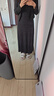 蕉內(nèi)涼皮501Cool Pro女士細(xì)帶長(zhǎng)款肌底衣連衣裙涼感顯瘦美胸辣妹長(zhǎng)裙 黑色 M 曬單實(shí)拍圖