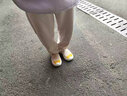 速達(dá)美（SUDAMEI）踩屎感老北京布鞋女夏透氣網(wǎng)面漁夫鞋軟底運(yùn)動休閑媽媽懶人鞋孕婦 米黃【5.0cm軟底】 34 曬單實(shí)拍圖