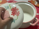 幾物森林 雙耳陶瓷湯碗帶蓋家用大號泡面碗面碗盛湯排骨湯品鍋碗具 粉色 曬單實拍圖