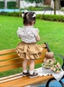 G. DUCKKIDS小黃鴨女童套裝夏季2025薄款兒童夏裝女寶寶洋氣兒童裙子兩件套 香檳色 90 cm 曬單實(shí)拍圖