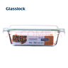Glasslock 韓國進(jìn)口鋼化玻璃保鮮盒冰箱收納飯盒硅膠圈色隨機(jī) 長方帶把手保鮮盒1750ml(微烤款 曬單實(shí)拍圖