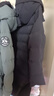 杰奧羽絨服女中長款秋冬修身休閑連帽狐貍毛領(lǐng)90鵝絨保暖女士外套 100#暗夜黑 M (165) 曬單實拍圖