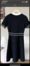 FILA 斐樂(lè)官方女裝編織連衣裙2025夏季新款時(shí)尚簡(jiǎn)約翻領(lǐng)修身裙子 傳奇藍(lán)-NV M 165/84A/M 曬單實(shí)拍圖