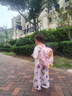 小蟲家幼兒園兒童書包女孩男童外出春游小黃鴨男孩女童寶寶防走失背包 粉色款 曬單實(shí)拍圖