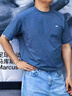 藍(lán)岐NothommeBLUE小龍鱗透氣T恤吸濕速干抗菌圓領(lǐng)純色防曬情侶短袖 暗藍(lán)色 M 曬單實(shí)拍圖