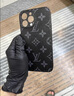適用iphone16promax手機殼蘋(píng)果高檔奢華皮質(zhì)復古保護套輕奢潮牌 大棕花 iPhone 16 Pro Max 曬單實(shí)拍圖