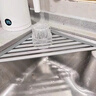 ZOZX德國水槽瀝水架廚房水池洗碗池碗盤置物架碗碟架折疊卷簾瀝水籃 三角瀝水架-6桿(45*32cm) 曬單實(shí)拍圖