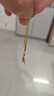 周六福（ZLF）  黃金耳飾女款足金999沙面亮面羽毛耳線羽翼翩翩 計價 1.84g 曬單實拍圖