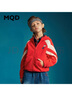 馬騎頓（MQD）童裝男童衛(wèi)衣中大童針織開衫兒童韓版搖粒絨外套 中國紅 130 曬單實拍圖