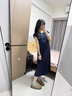朗茵孕婦連衣裙2025新款潮媽孕期穿搭法式寬松純棉長裙夏季孕婦裙 深灰色 [慵懶隨性. 舒適至上] XL建議130-145斤 曬單實(shí)拍圖