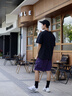 LAZY DAY TREND戶外山系防曬速干T恤男夏季寬松休閑輕量化涼感工裝短袖 曜石黑 L 曬單實(shí)拍圖