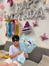 新新精藝 生日裝飾氣球周歲場(chǎng)景布置快樂(lè)告白成人女孩兒童派對(duì)表白帶燈 曬單實(shí)拍圖