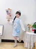 G.DUCKKIDS小黃鴨童裝女童套裝春秋季兒童衣服女寶寶秋裝艾莎公主背心裙套裝 藍色+皇冠魔法棒 130 尺碼7~8歲【120-130cm】cm 曬單實(shí)拍圖