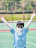 KKN兒童夏季冰絲防曬面罩遮陽(yáng)護(hù)頸沙漠防風(fēng)沙網(wǎng)孔透氣不遮眼防紫外線 向陽(yáng)葵黃（面罩） 均碼（適合頭圍48-55cm） 曬單實(shí)拍圖