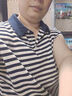 德瑪納【文藝小翻領(lǐng)T恤】夏季透氣顯瘦條紋POLO衫寬松純棉短袖女 曬單實(shí)拍圖