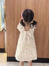 G.DUCKKIDS夏季女童碎花連衣裙洋氣清新甜美公主風(fēng)韓版2025年新款小女孩裙子 熱售花蕾 粉色 100 cm 建議年齡2-3歲 曬單實拍圖