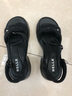 百麗（Belle）閃耀水鉆面休閑涼鞋女厚底增高涼鞋B2670BL5 黑色 36 (230mm) 曬單實(shí)拍圖