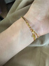 周大福貓眼珠足金黃金手鏈女送禮物EOF1516 15cm 約4.8g計價(jià)(工費460) 曬單實(shí)拍圖